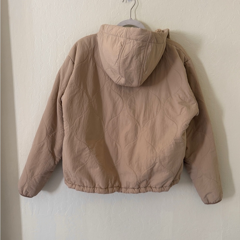 Prana Tan Hooded Jacket with Sherpa Lining - Picture 4 of 4